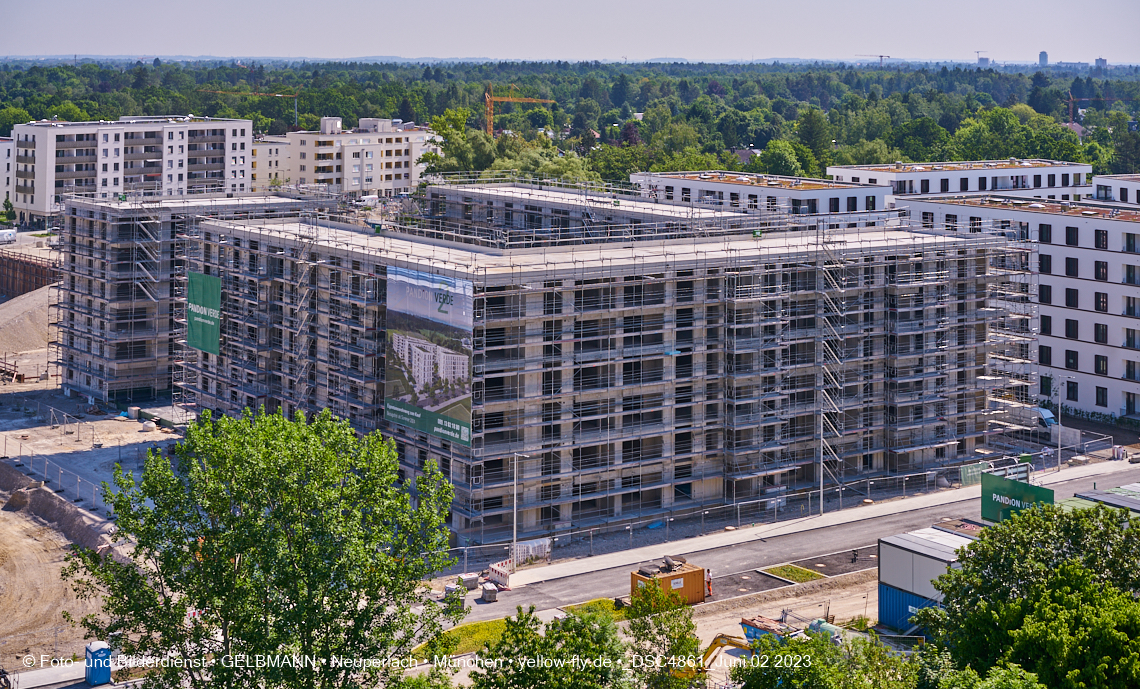 02.06.2023 - aktuelle Fotos von der Baustelle Alexisquartier in Neuperlach in München